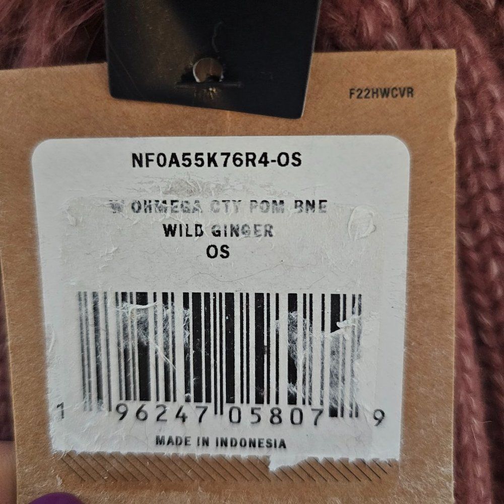 The North Face Women's Oh Mega Fur Pom Wild Ginger Beanie - Picture 12 of 12